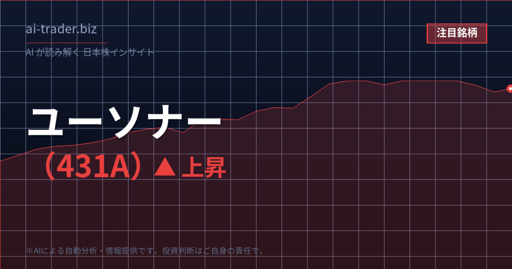 ユーソナー（431A）が急騰、企業データベース・BtoBマーケで物色