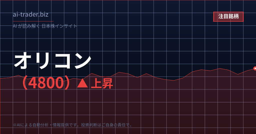 オリコン（4800）が急騰、エンタメ・情報サービス関連で買われる